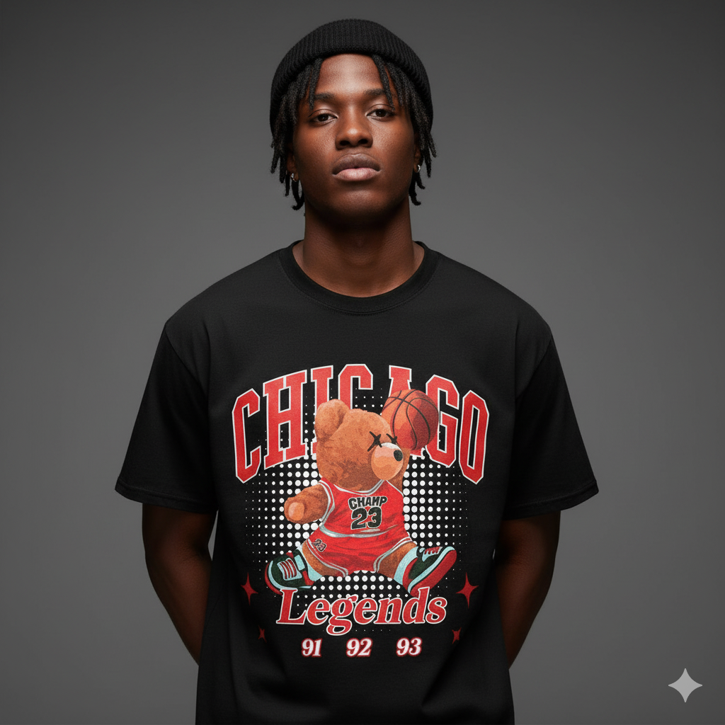 CHICAGO BEAR BASKETBALL T-SHIRT