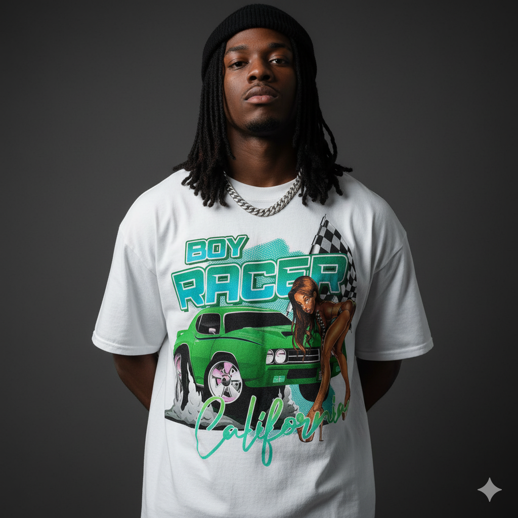 CALI BOY RACER T-SHIRT WHITE