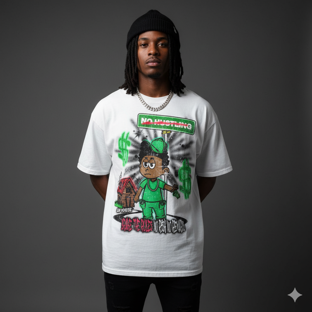 NO HUSTLING T-SHIRT WHITE