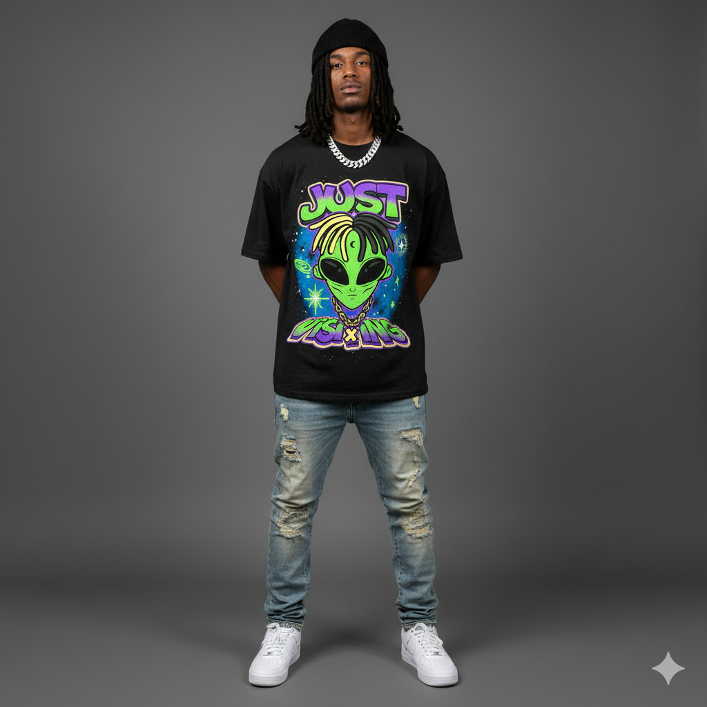 JUST VISITING ALIEN T-SHIRT