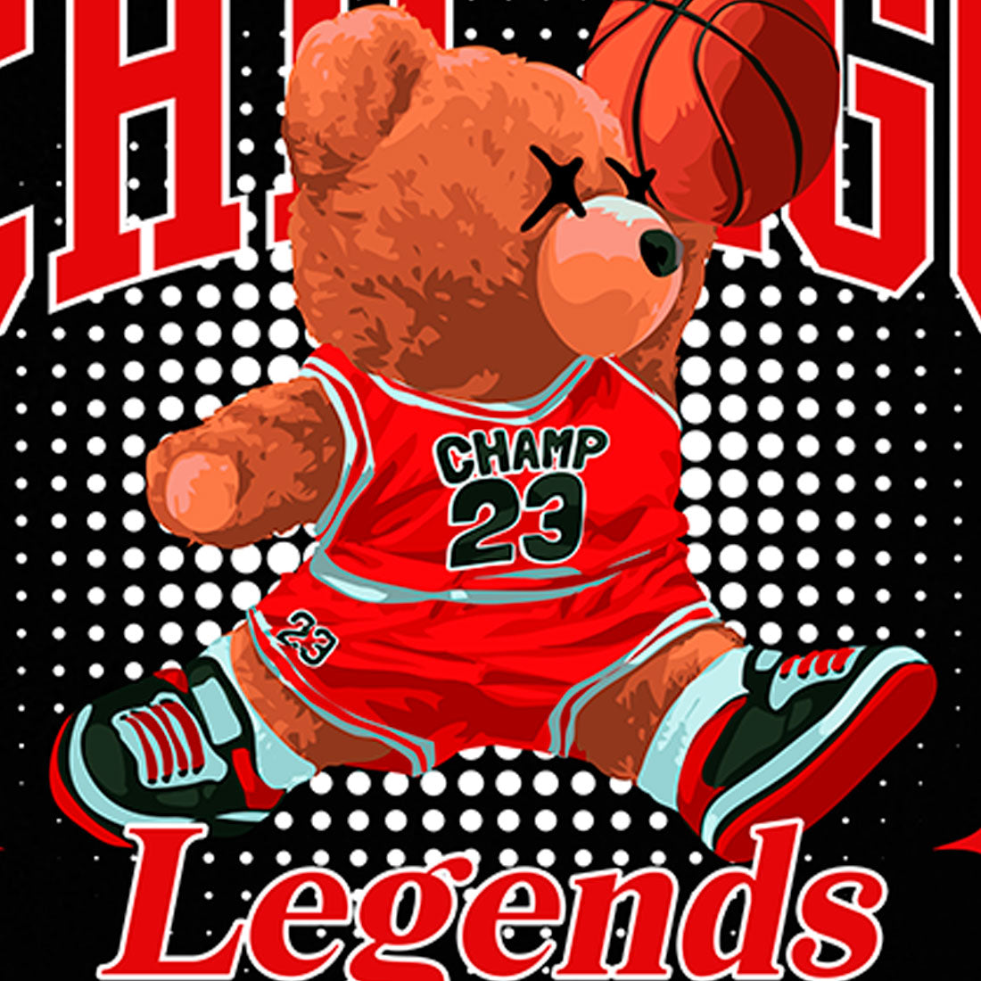CHICAGO BEAR BASKETBALL T-SHIRT
