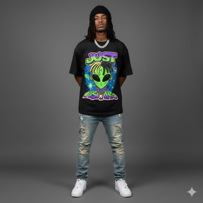 JUST VISITING ALIEN T-SHIRT