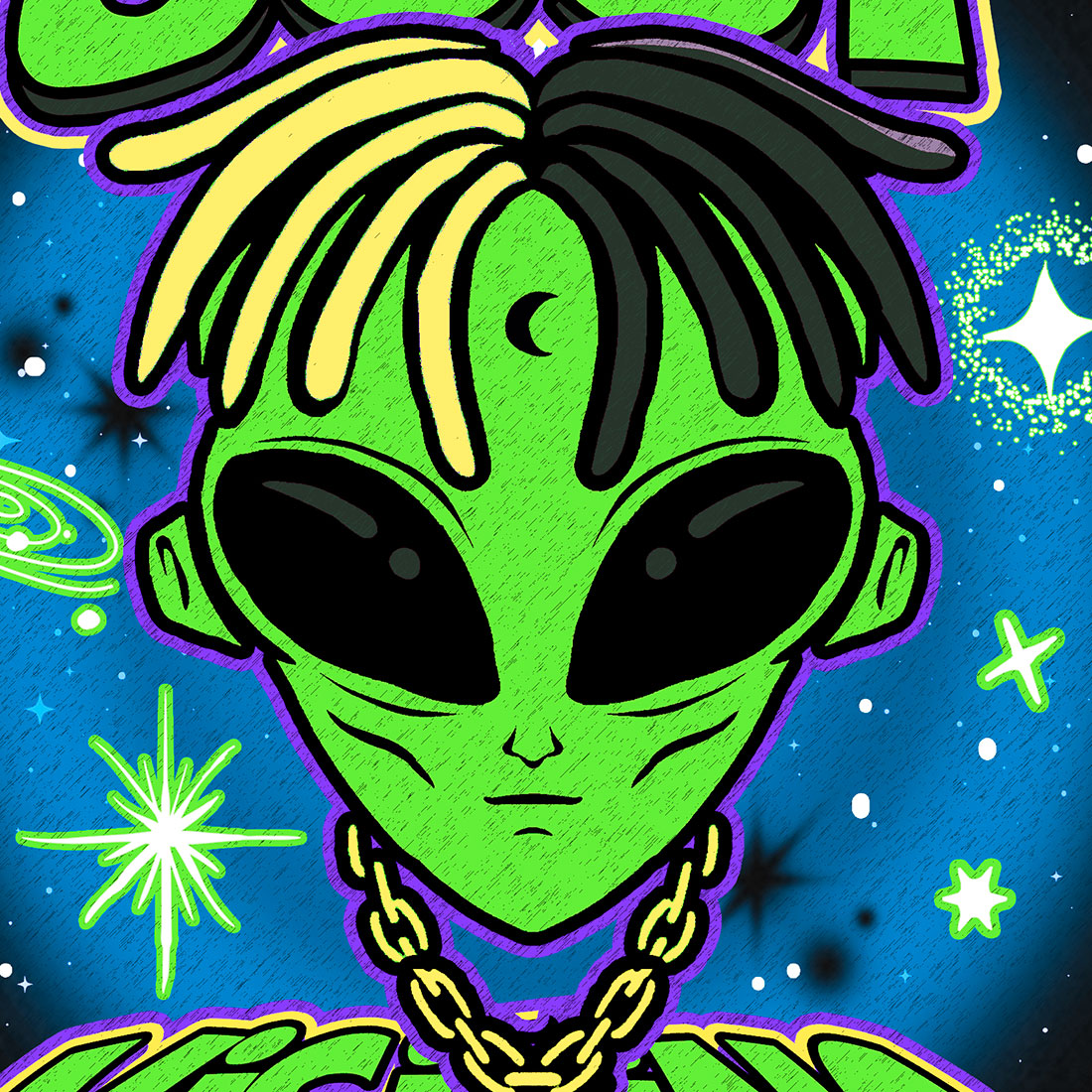 JUST VISITING ALIEN T-SHIRT
