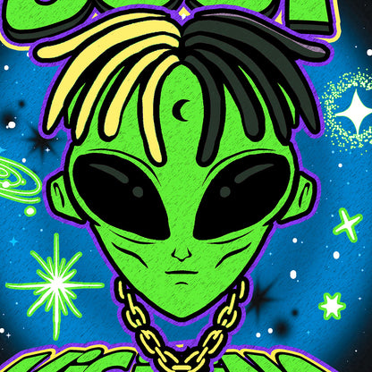 JUST VISITING ALIEN T-SHIRT