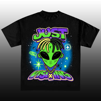JUST VISITING ALIEN T-SHIRT