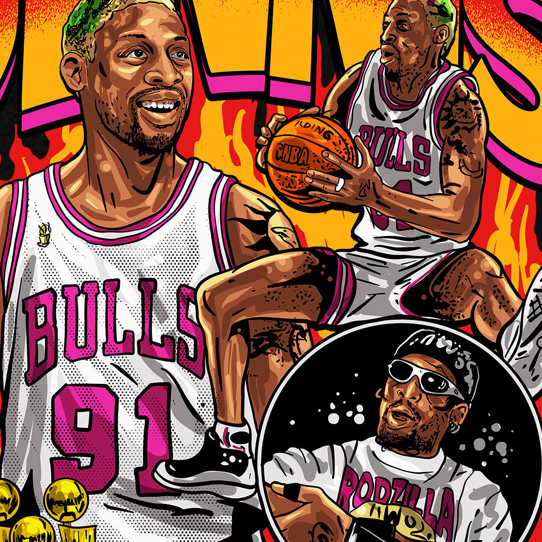BASKETBALL LEGEND THE WORM T-SHIRT